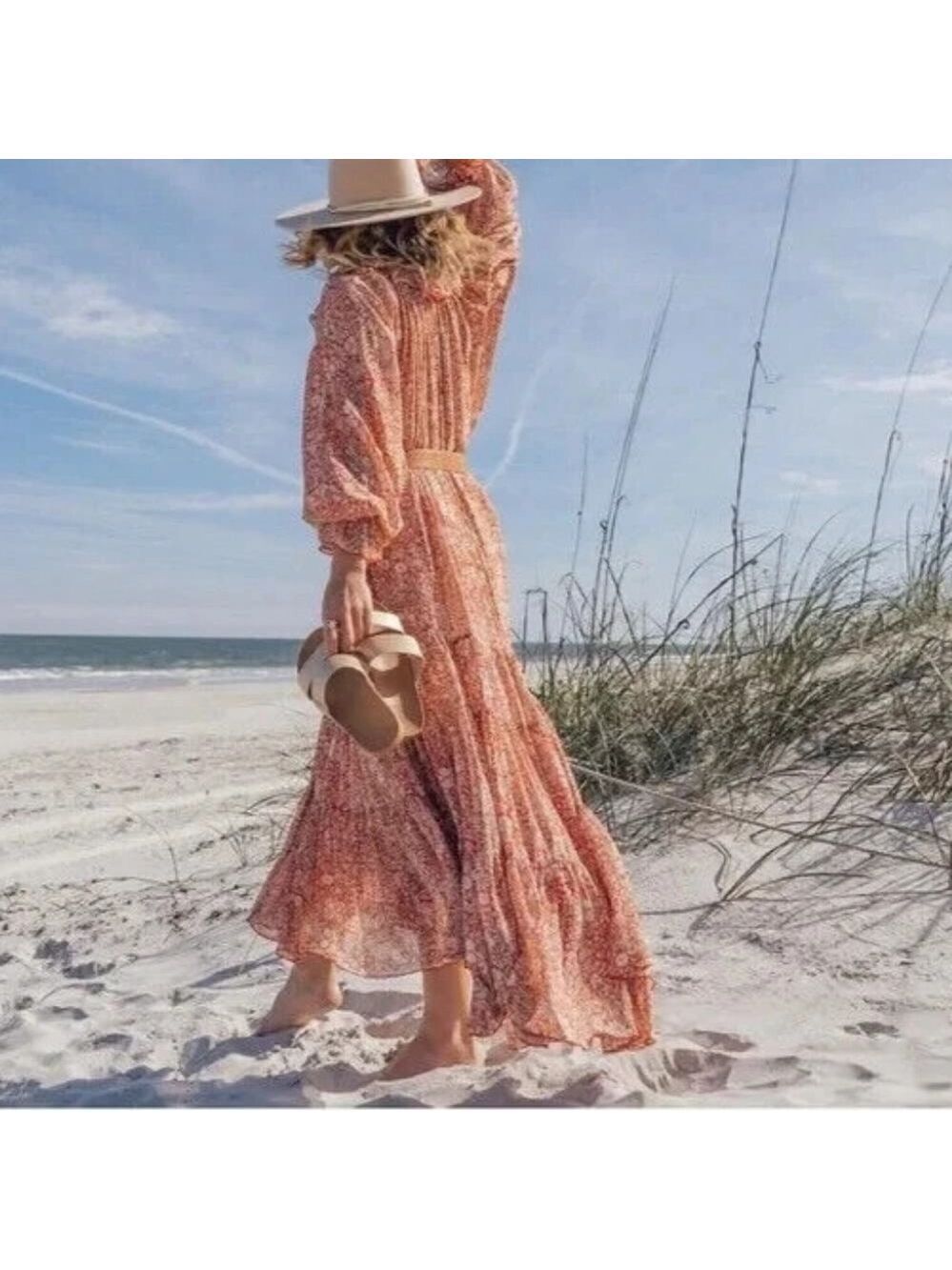 Free People maxi tiered dress XS in EUC - Picture 2 of 16